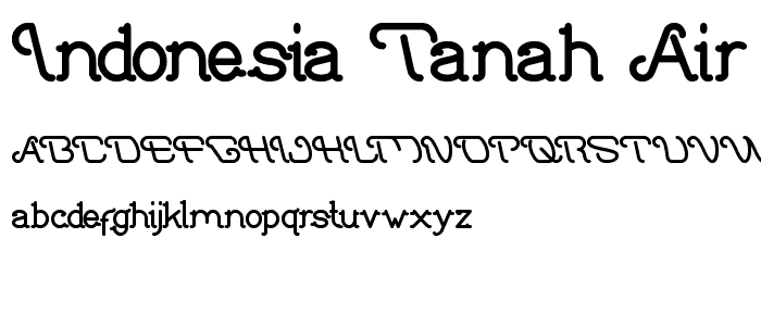 Indonesia Tanah Air Beta font